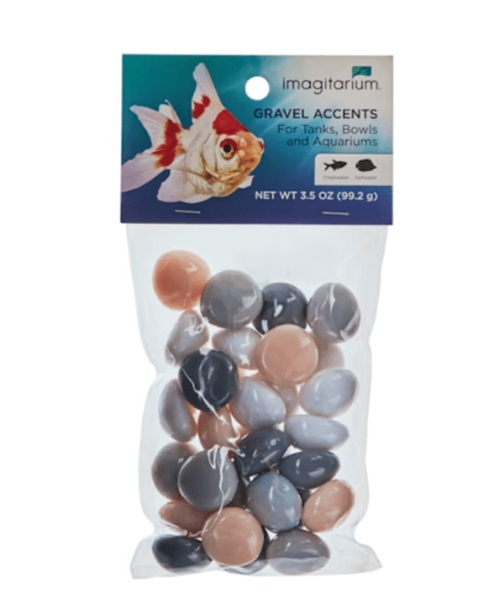 Rose and Grey Stone Aquarium Gravel Accent Mix, 3.5 oz.